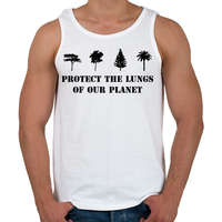 printfashion Protect the lungs (black) - Férfi atléta - Fehér