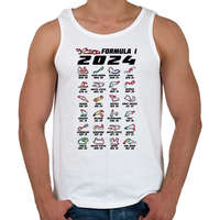 printfashion Formula 1 - 2024 versenynaptár (fekete) - Férfi atléta - Fehér
