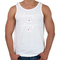printfashion Happy Wife 3 - Férfi atléta - Fehér