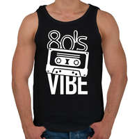 printfashion 80's vibe - Férfi atléta - Fekete