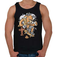 printfashion Deszkás bika - Férfi atléta - Fekete