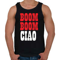 printfashion BOOM BOOM CIAO - Férfi atléta - Fekete