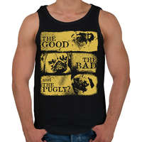 printfashion A Jó, a Rossz és a Mopsz - Férfi atléta - Fekete