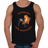 printfashion Nyugodj meg, attól megnyugszol - Vicces lajháros minta - ajándék ötlet - Férfi atléta - Fekete