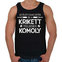 printfashion A krikett teljesen komoly - Férfi atléta - Fekete