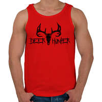 printfashion Deer Hunter Black - Férfi atléta - Piros