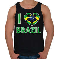 printfashion I love Brazil - Férfi atléta - Fekete