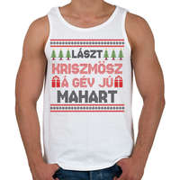 printfashion Lászt kriszmösz karácsonyi mintás fehér póló - Férfi atléta - Fehér