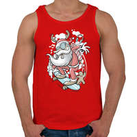 printfashion Deszkás Télapó - Férfi atléta - Piros