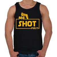 printfashion ME SHOT FIRST - Férfi atléta - Fekete