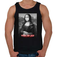 printfashion Mona Lisa 2020 - Férfi atléta - Fekete
