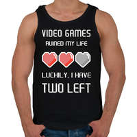 printfashion Video Games ruined my life - Luckily I have two left - Férfi atléta - Fekete