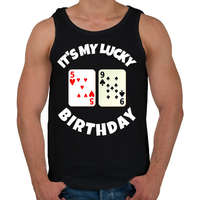 printfashion 59 POKER SZÜLINAP - Férfi atléta - Fekete