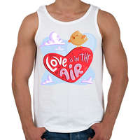 printfashion Love is in the air - Férfi atléta - Fehér