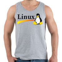 printfashion Linux is the best! - Férfi atléta - Sport szürke
