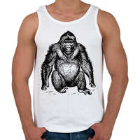 printfashion Gorilla - Férfi atléta - Fehér