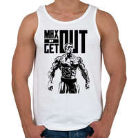 printfashion Max or Get out - Férfi atléta - Fehér