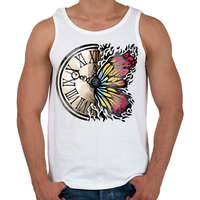 printfashion Vintage óra és pillangó - Férfi atléta - Fehér