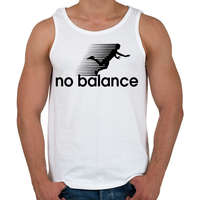 printfashion No Balance - Férfi atléta - Fehér