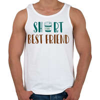 printfashion Short best friend - Férfi atléta - Fehér