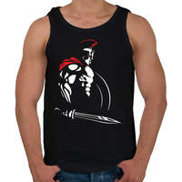 printfashion Spartan - Férfi atléta - Fekete