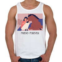printfashion Friend forever - Lovas minta - Férfi atléta - Fehér