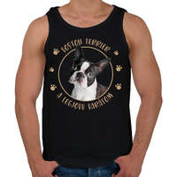 printfashion Boston terrier - Legjobb barát - Férfi atléta - Fekete