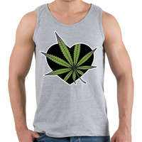 printfashion cannabis heart-01 - Férfi atléta - Sport szürke