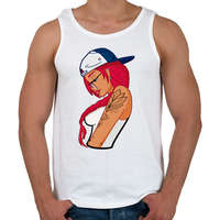 printfashion Tattoo Girl - Férfi atléta - Fehér