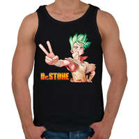 printfashion Dr. Stone - Férfi atléta - Fekete