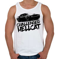 printfashion Dodge Challenger Hellcat - Férfi atléta - Fehér