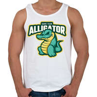 printfashion Game The Alligator - Férfi atléta - Fehér
