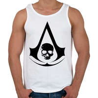 printfashion Black flag - Férfi atléta - Fehér