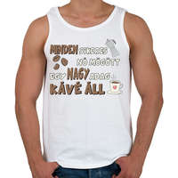 printfashion Minden sikeres nő mögött egy nagy adag kávé áll - Férfi atléta - Fehér