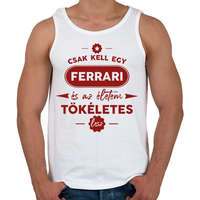 printfashion Csak kell egy Ferrari - Férfi atléta - Fehér