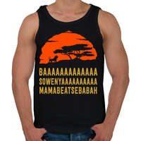 printfashion Afrikai Oroszlán - Férfi atléta - Fekete