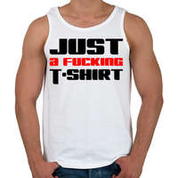 printfashion just-a-fucking-t-shirt-2-red-black - Férfi atléta - Fehér