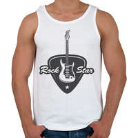 printfashion rock gitár - Férfi atléta - Fehér