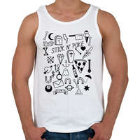 printfashion Stick nd poke - Férfi atléta - Fehér