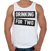 printfashion Drink for two - Férfi atléta - Fehér
