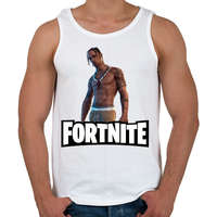 printfashion Fortnite- Travis Scott - Férfi atléta - Fehér