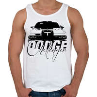 printfashion Dodge Challenger - Férfi atléta - Fehér