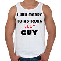 printfashion Egy erős júliusi pasihoz fogok hozzá menni - Férfi atléta - Fehér