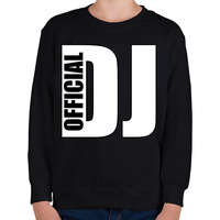 printfashion Official Dj - Gyerek pulóver - Fekete