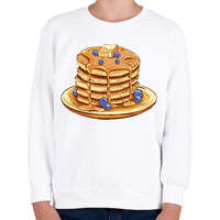 printfashion Amerikai palacsinta - Gyerek pulóver - Fehér