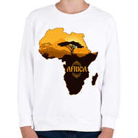 printfashion Afrika Térkép - Gyerek pulóver - Fehér