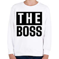 printfashion Családi - The boss (apa) - Gyerek pulóver - Fehér