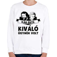 printfashion Bud Spencer Terence Hill Kár érte, kiváló ügynök volt - Gyerek pulóver - Fehér