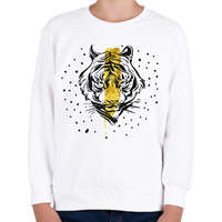 printfashion Arany tigris - Gyerek pulóver - Fehér