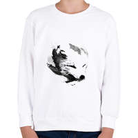 printfashion White fox - Gyerek pulóver - Fehér
